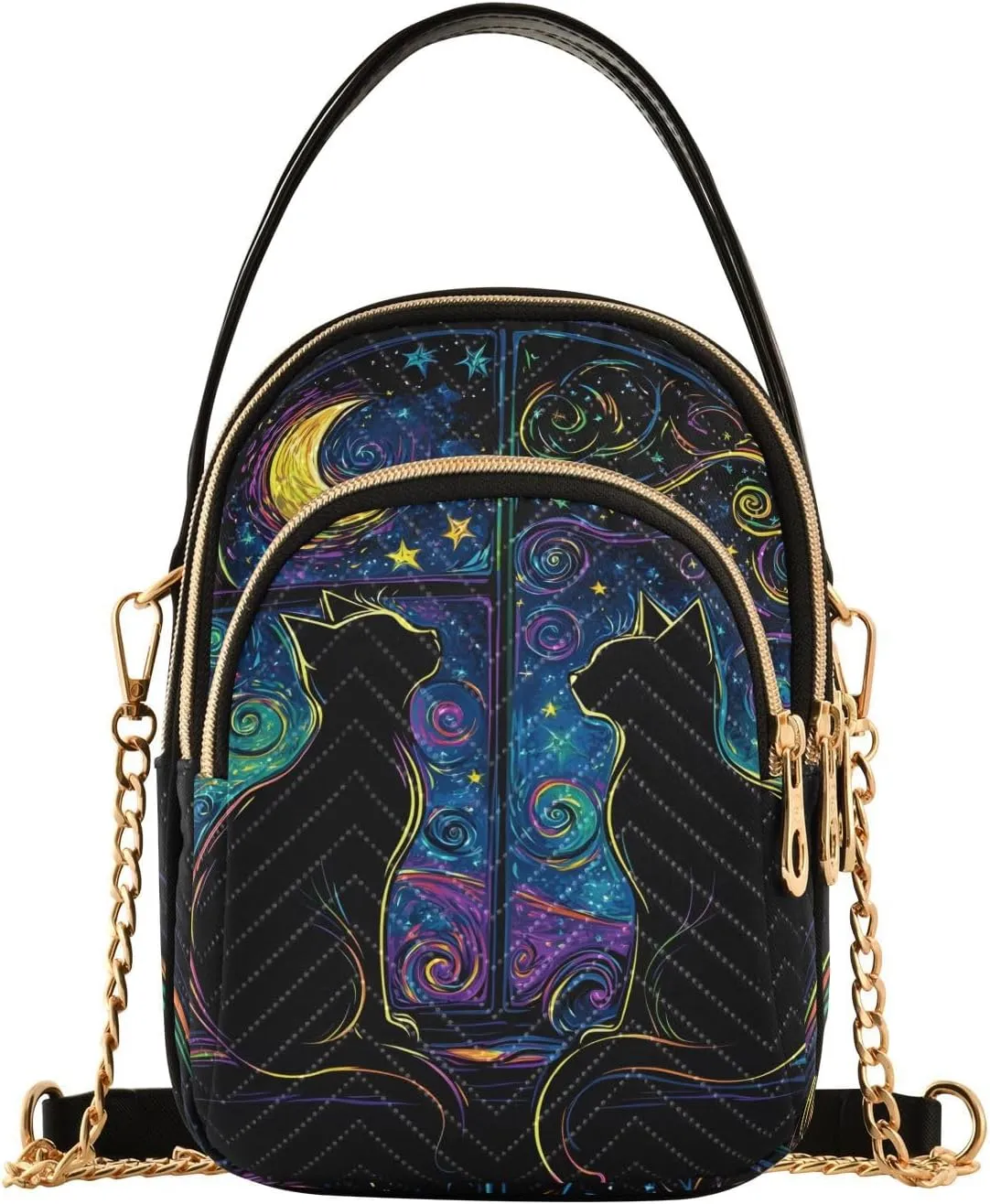 Quilted Crossbody Bags for Women Trendy, Women's Crossbody Handbags Butterfly Travel Cell Phone Purses Bags