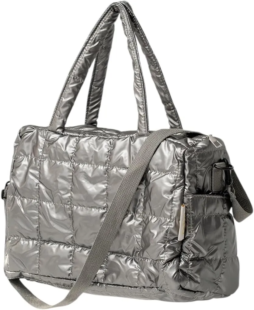 Quilted Lightweight Polyester Bag for Women – Versatile Travel Tote, Durable, Stylish Handbag for Work, Shopping & Daily Use