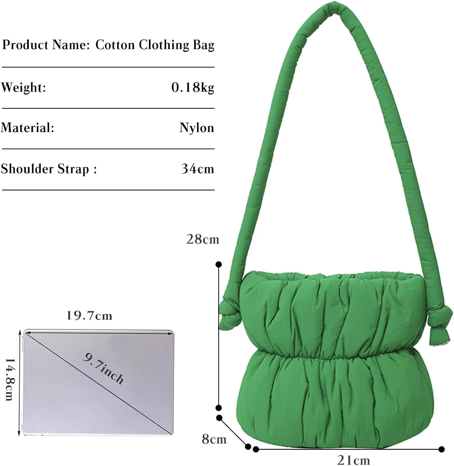 Quilted Tote Bag for Women Down Cotton Padded Handbag Lightweight Padding Shoulder Bag Winter Puffer Top Handle Bag