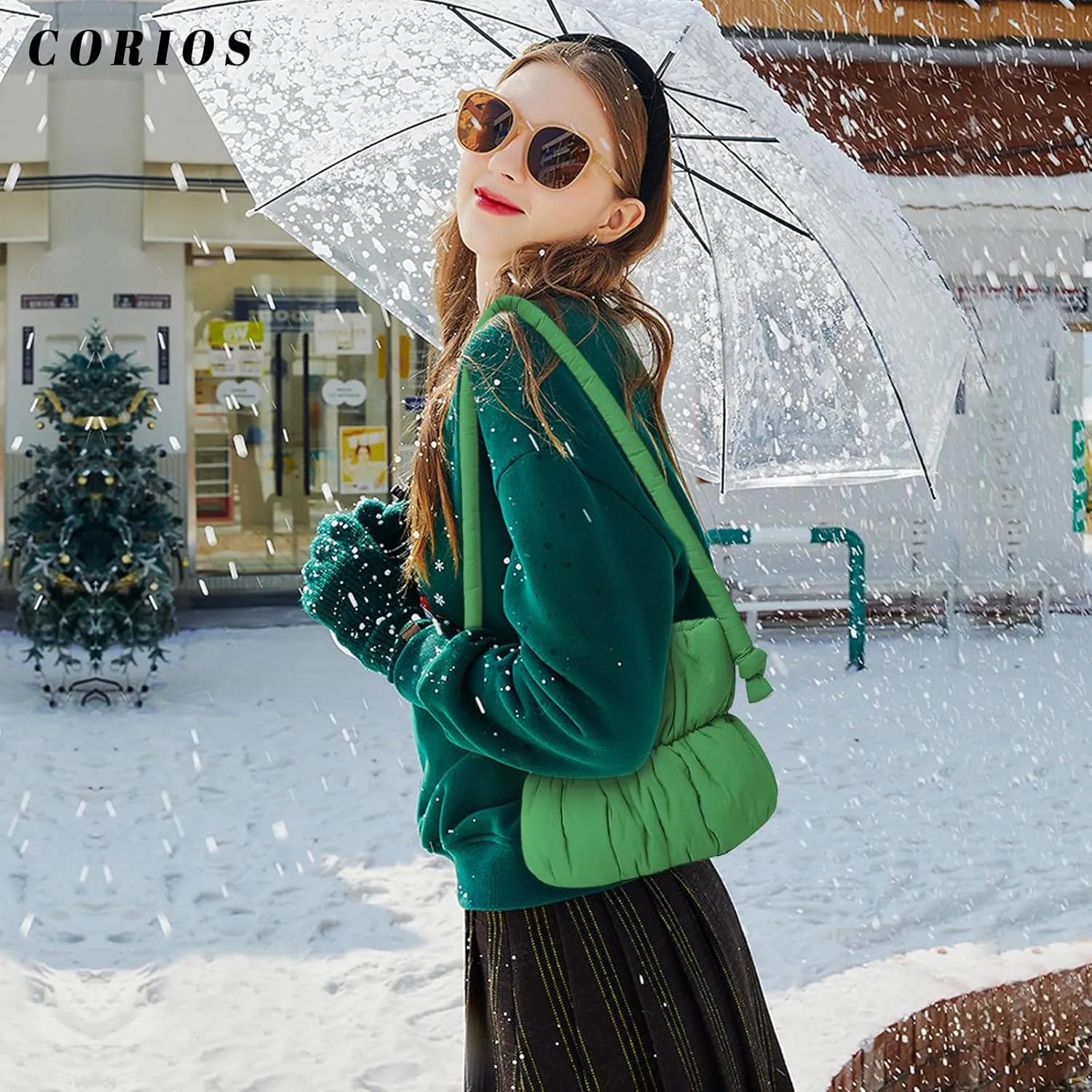Quilted Tote Bag for Women Down Cotton Padded Handbag Lightweight Padding Shoulder Bag Winter Puffer Top Handle Bag