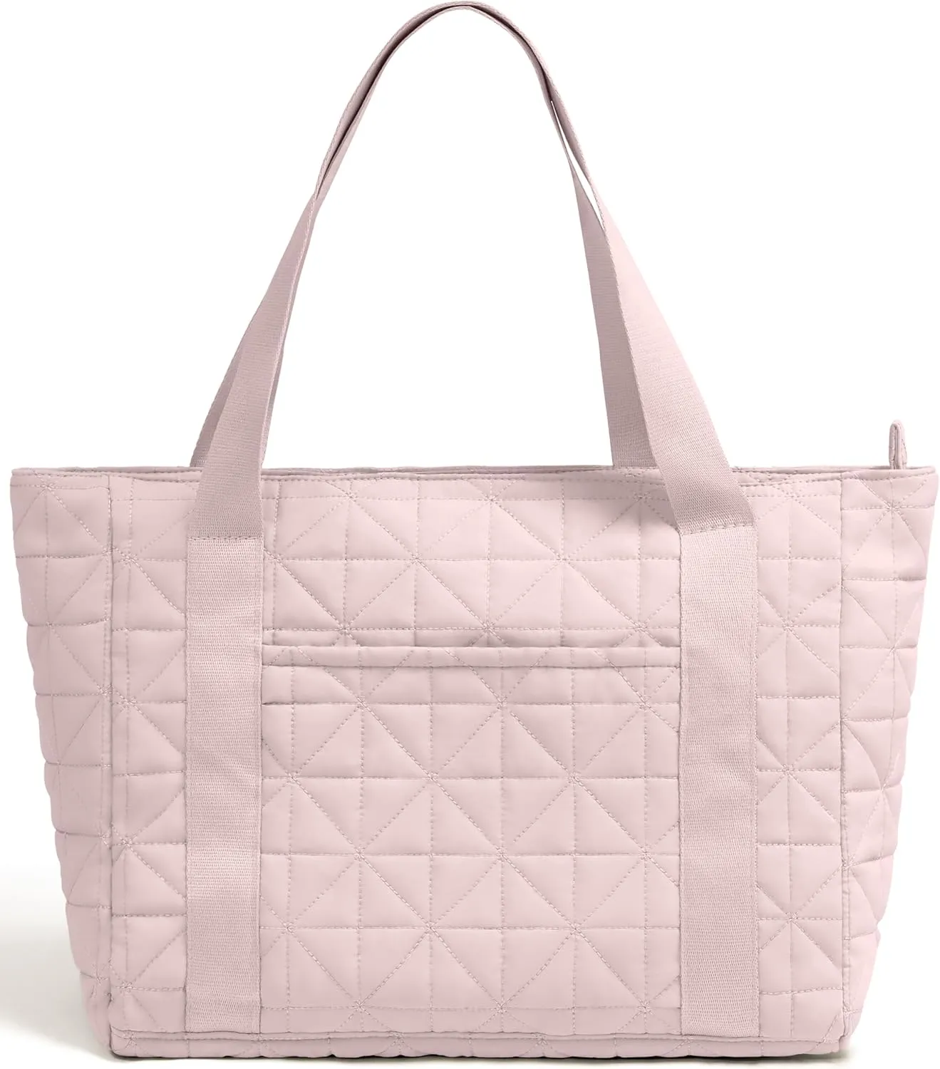 Quilted Tote Bag for Women, Mother's Day Gift, Lightweight Shoulder Bag with Magnetic Pocket, Breathable Strap Work Bag