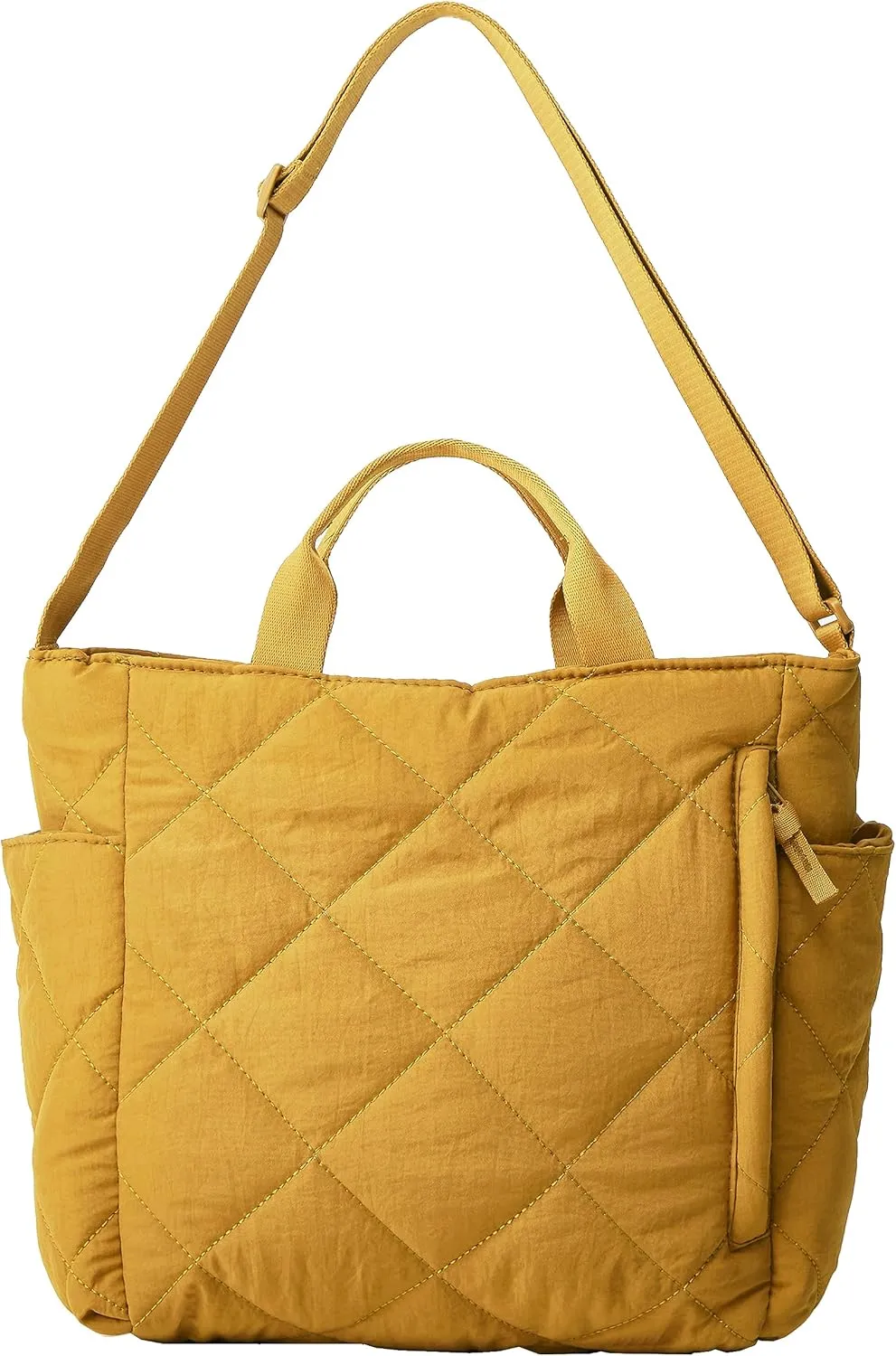 Quilted Tote Bag for Women - Puff Hobo Handbag with Lightweight Padding - Crossbody Satchel Travel Bag