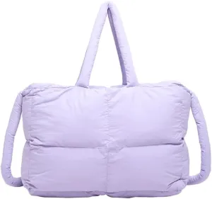 Quilted Tote Bag For Women, Puffy Purse Crossbody Puffer Bags For Women, Movement Quilted Carryall For Cute Fashion Girl