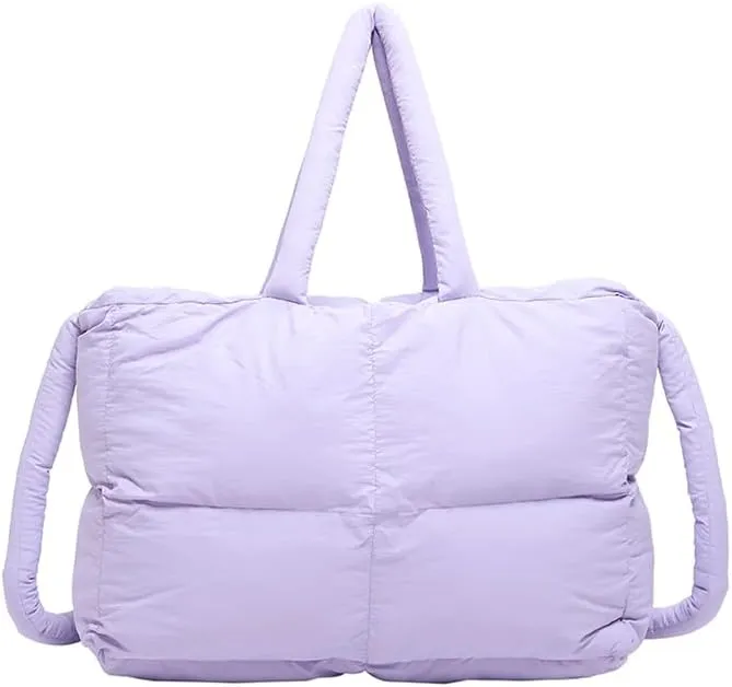 Quilted Tote Bag For Women, Puffy Purse Crossbody Puffer Bags For Women, Movement Quilted Carryall For Cute Fashion Girl