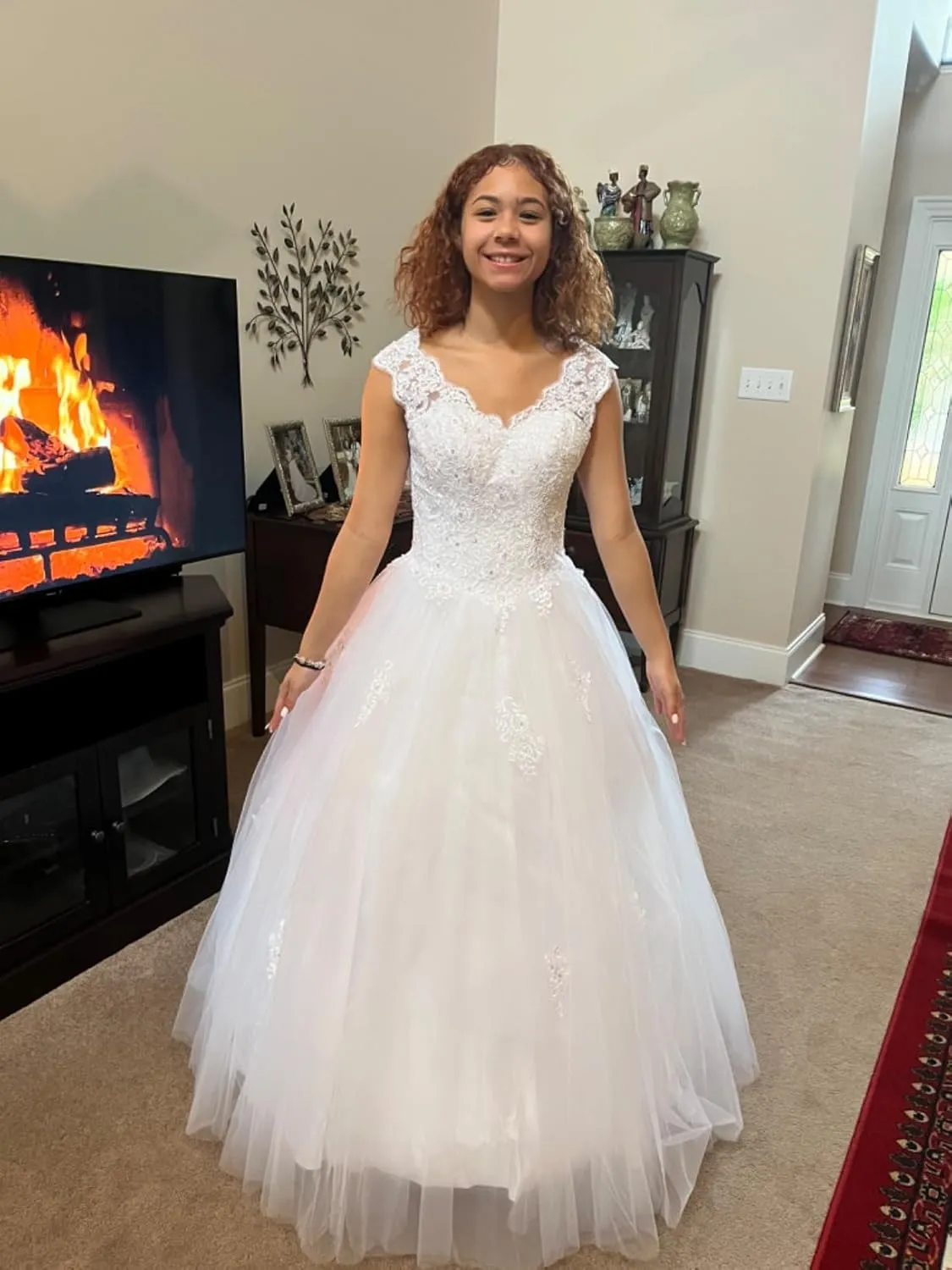 QXMYOO Ball Gown Quinceanera Dresses Sweet 16 Prom Party Princess Dress for Teens