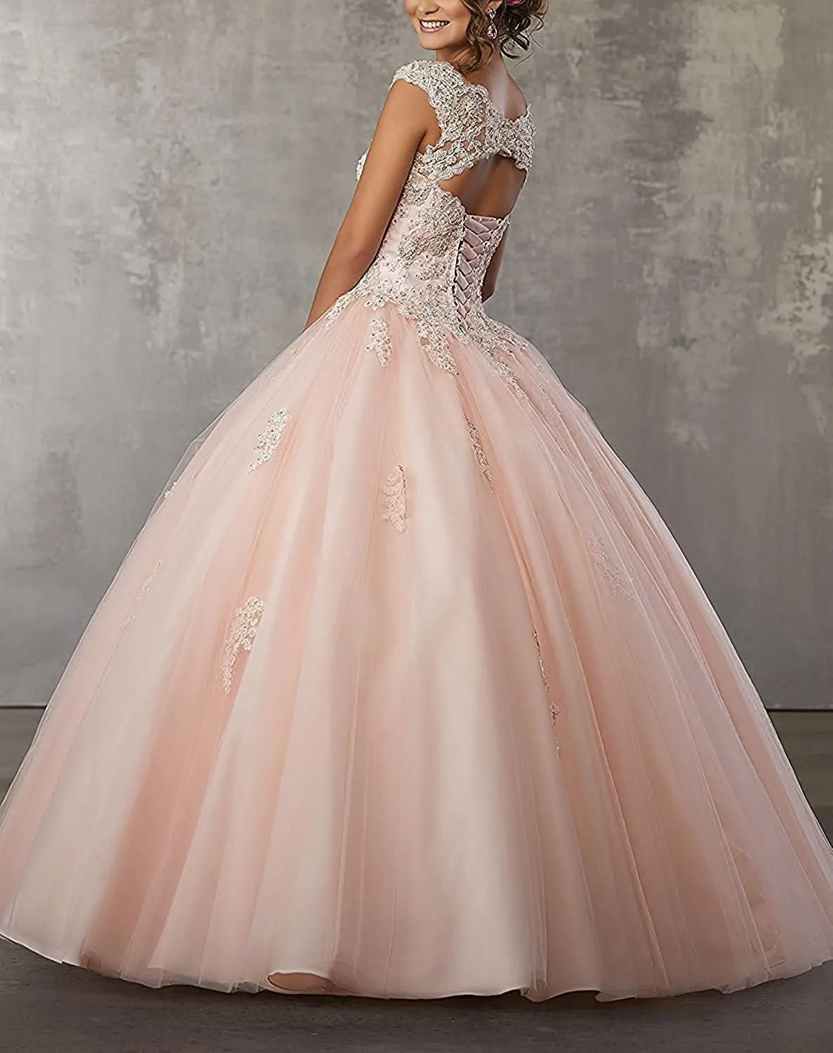 QXMYOO Ball Gown Quinceanera Dresses Sweet 16 Prom Party Princess Dress for Teens