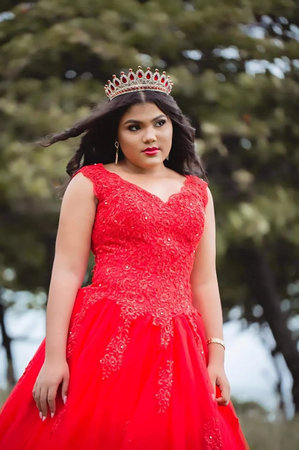 QXMYOO Ball Gown Quinceanera Dresses Sweet 16 Prom Party Princess Dress for Teens