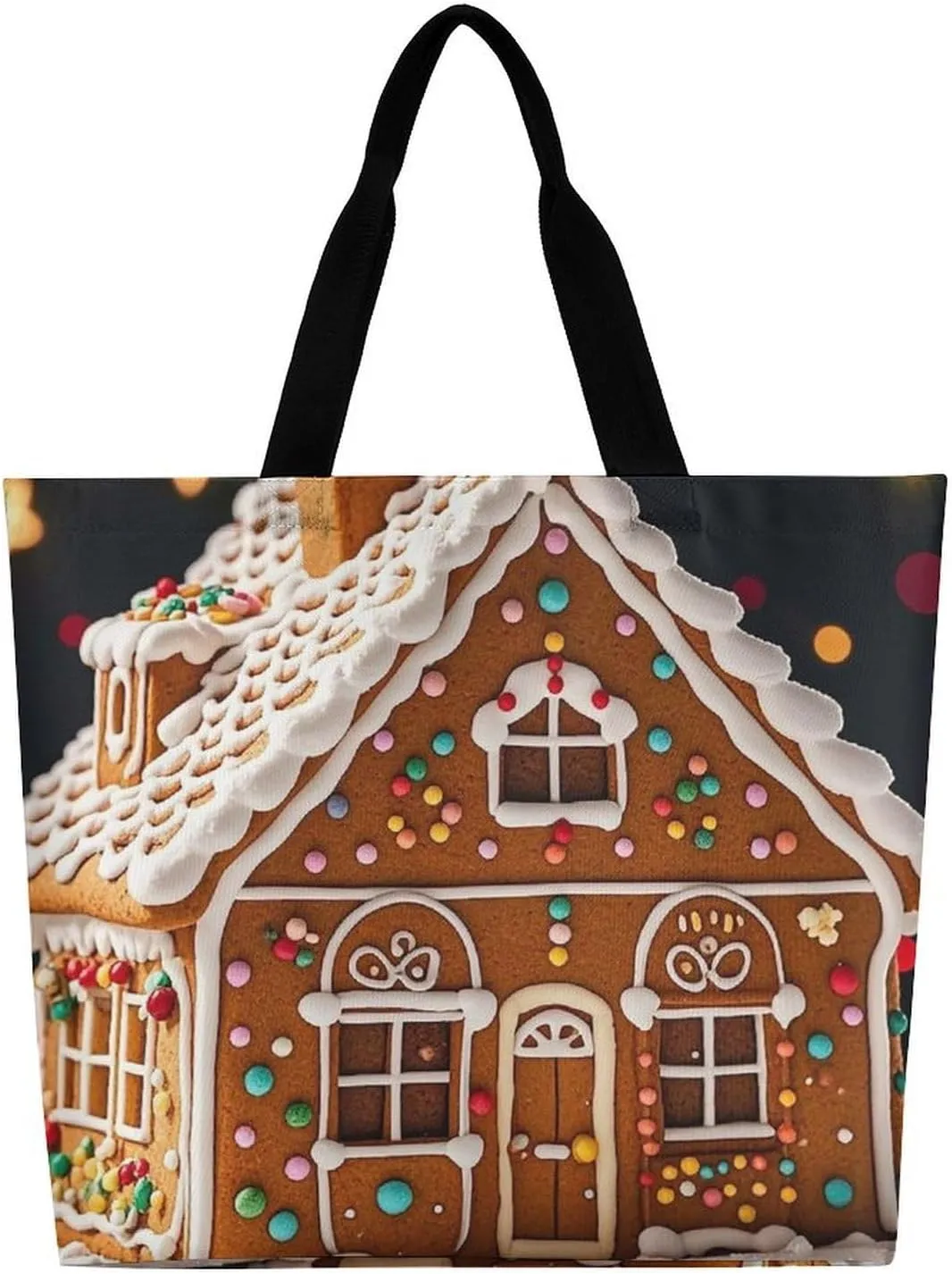 Raccoon in The Fall Tree Hole Tote Bags, Reusable Grocery Bags, Large Shopping Bag, Shoulder Bag for Women
