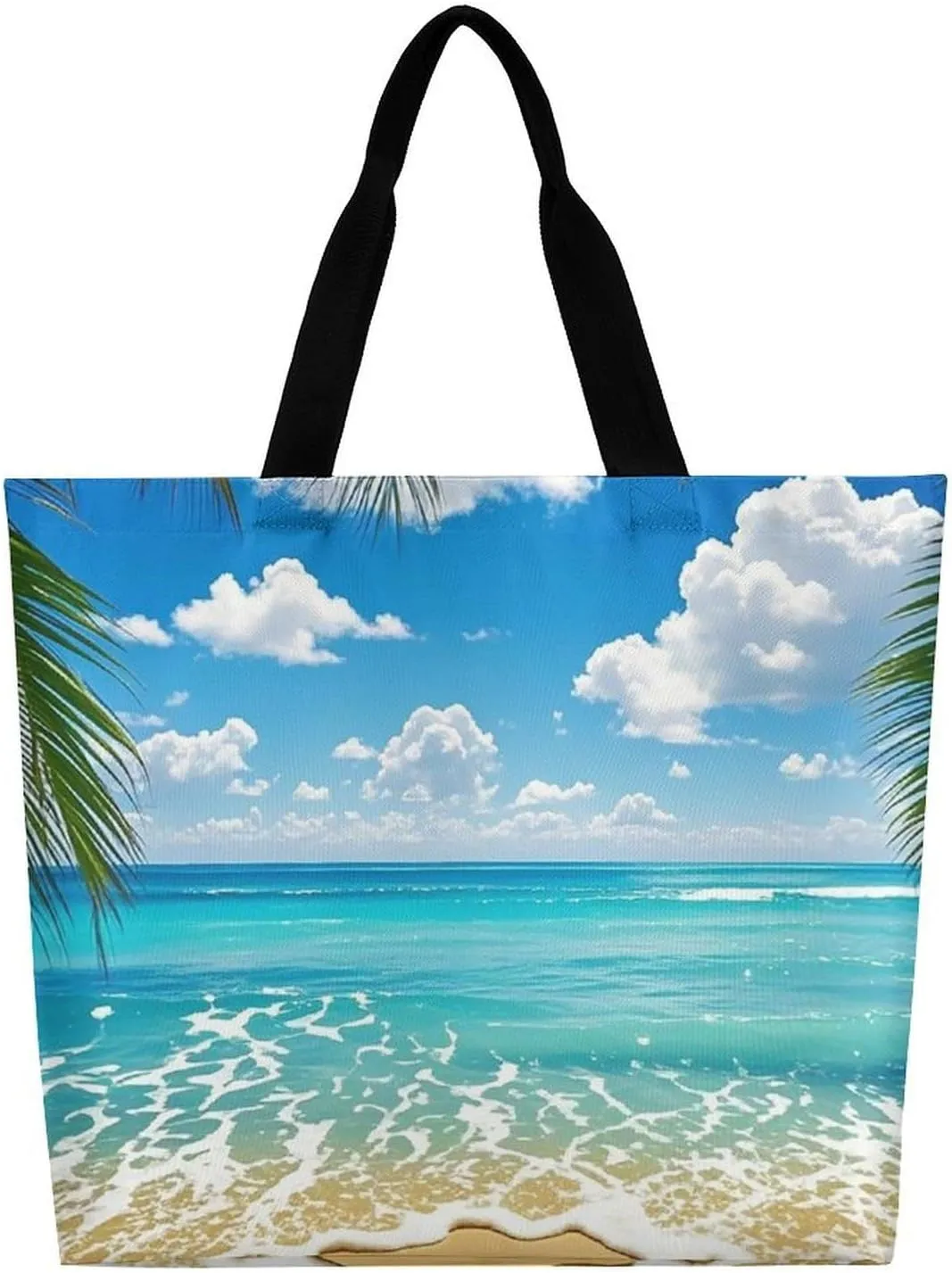 Raccoon in The Fall Tree Hole Tote Bags, Reusable Grocery Bags, Large Shopping Bag, Shoulder Bag for Women