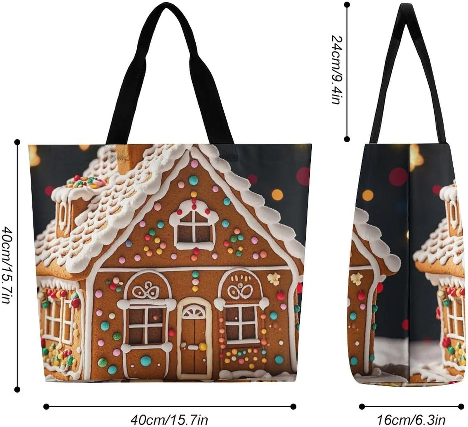 Raccoon in The Fall Tree Hole Tote Bags, Reusable Grocery Bags, Large Shopping Bag, Shoulder Bag for Women