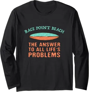 Race Point Beach Answer To All Life's Problems Surfing Long Sleeve T-Shirt