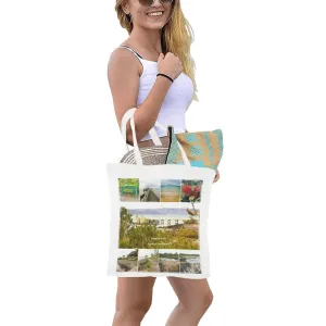 Rangitoto Island Large Colour Cotton Canvas Tote Bag (Worldwide Shipping)