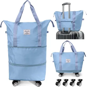 Ranslen Travel Bag With Wheels,Expandable And Foldable Luggage Bag