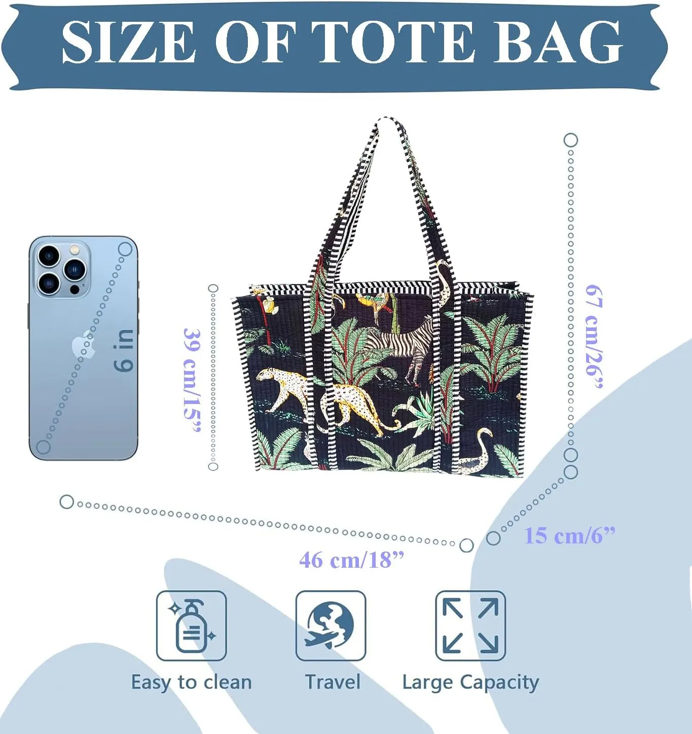 Rastogi Handicrafts Quilted Cotton Women Beautiful Printed Grocery Shopping Bag, Shoulder Bag, Tote Bag, Travel Bags