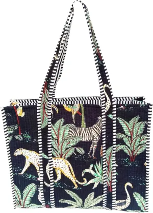 Rastogi Handicrafts Quilted Cotton Women Beautiful Printed Grocery Shopping Bag, Shoulder Bag, Tote Bag, Travel Bags