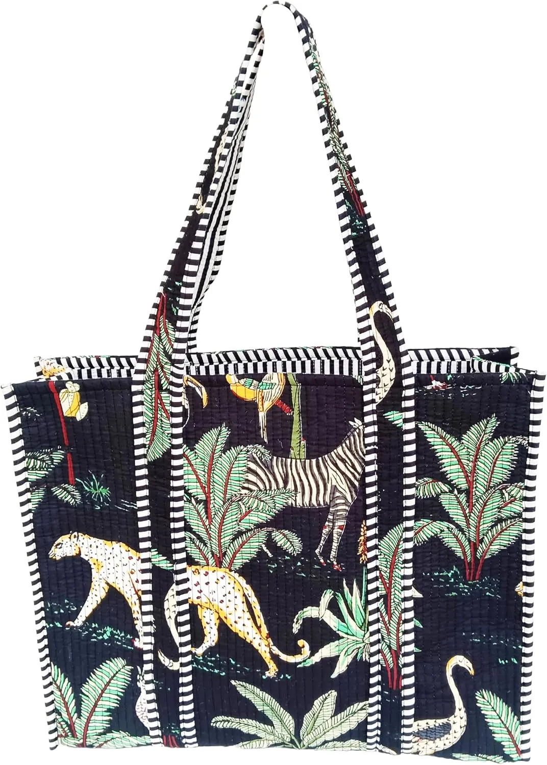 Rastogi Handicrafts Quilted Cotton Women Beautiful Printed Grocery Shopping Bag, Shoulder Bag, Tote Bag, Travel Bags