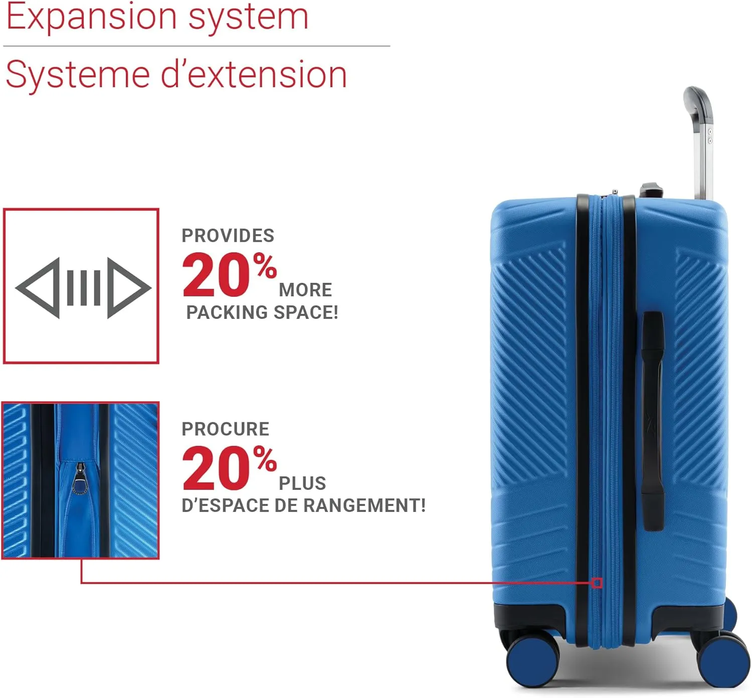 Reebok Go Collection 20 Inch Hard Shell Spinner Carry On Luggage for Airplanes, ABS/PC Hardside Suitcase with 360-Degree Spinner Wheels, Retractable Handle, Airline Approved, Blue