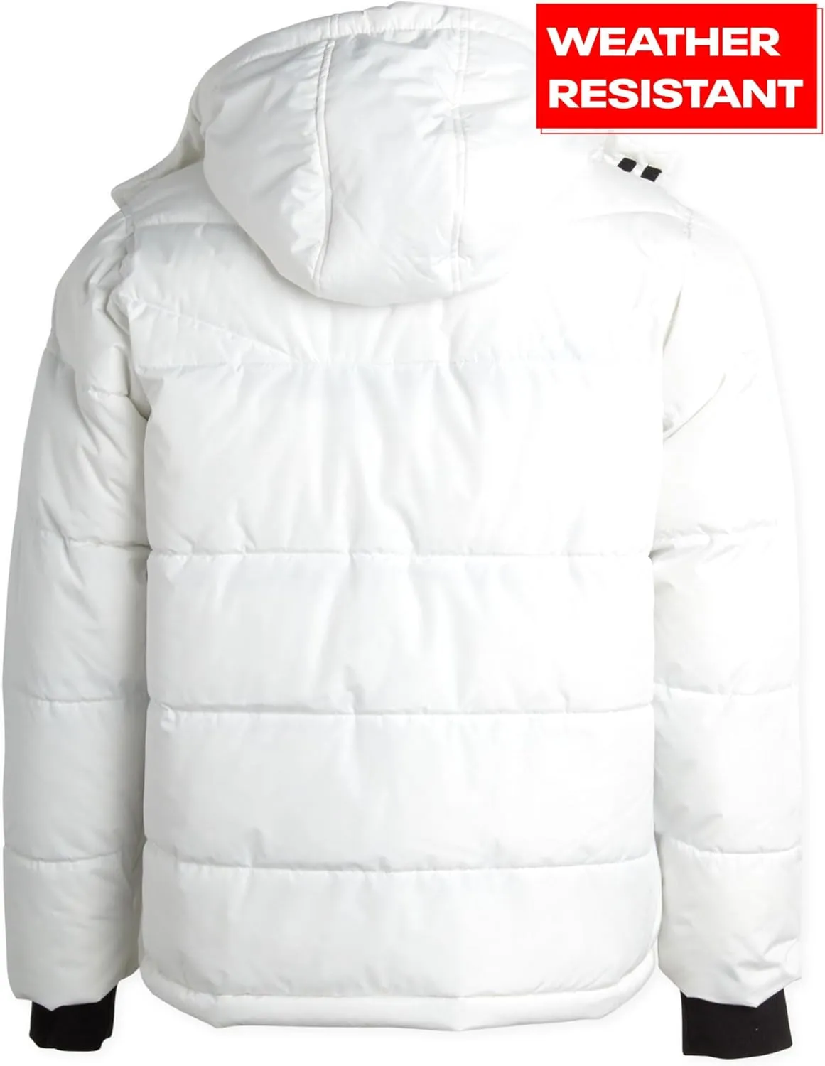 Reebok Mens Puffer Jacket - Heavyweight Quilted Parka Mens Jacket with Hood - Weather Resistant Ski Winter Jackets for Men