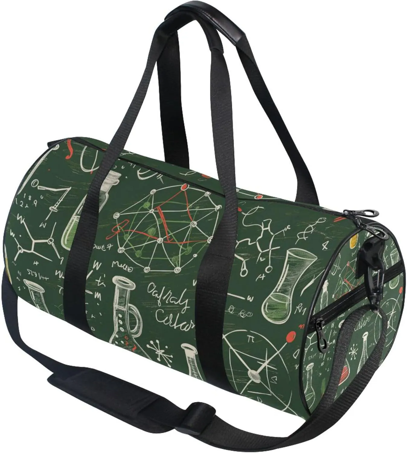 Retro Math Chemistry and Physical Gym Duffle Bag Women Men Sports Fitness Bag for Travel Workout Gymnastics Dance Ballet