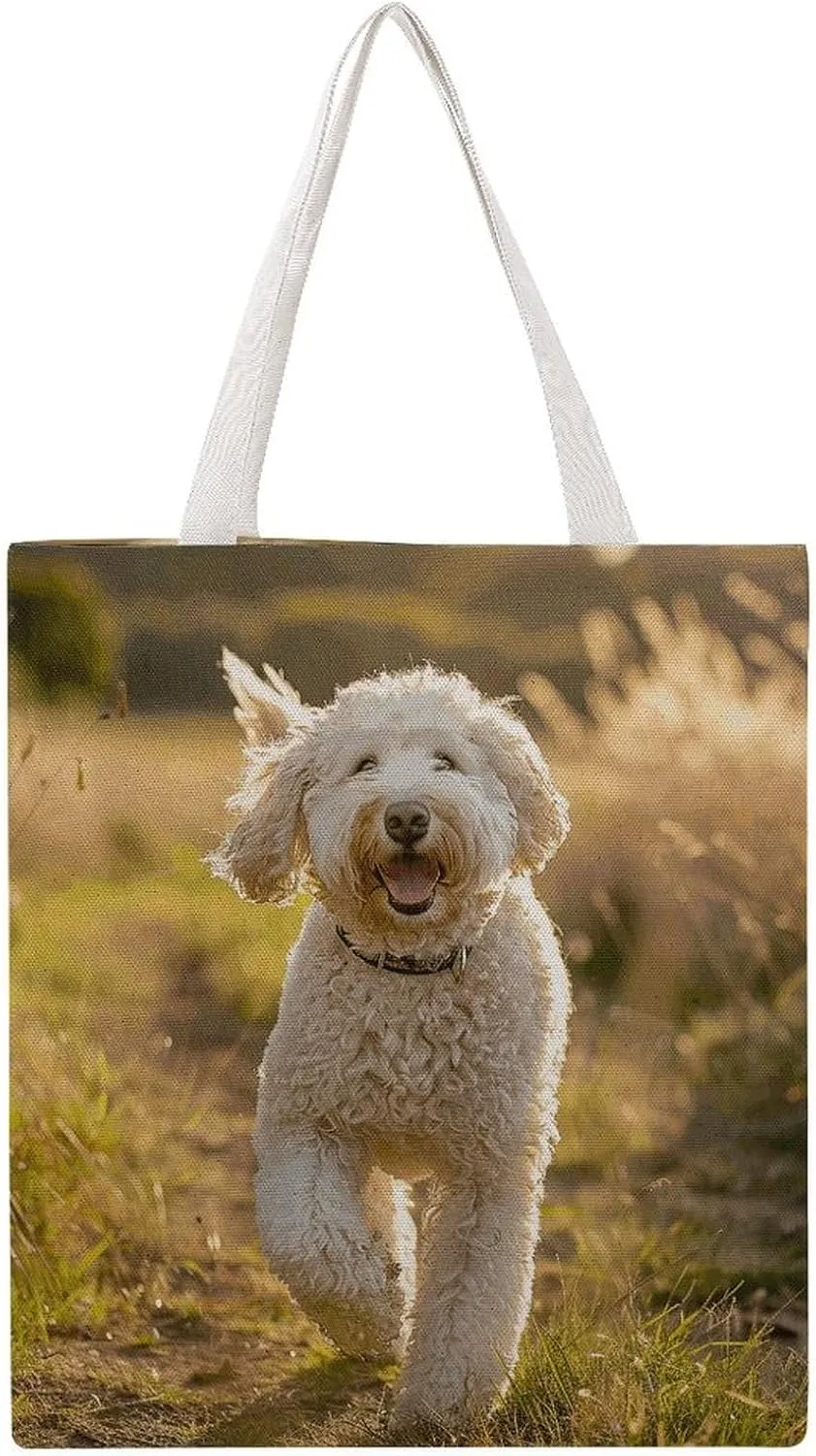 Reusable Grocery Bags Walking on Dirt Road Shopping Bag Lightweight Shoulder Bags Large Tote Bag for Travel Work Handbag