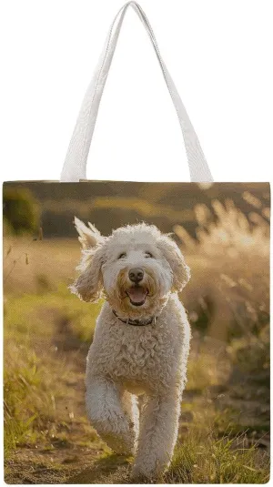 Reusable Grocery Bags Walking on Dirt Road Shopping Bag Lightweight Shoulder Bags Large Tote Bag for Travel Work Handbag
