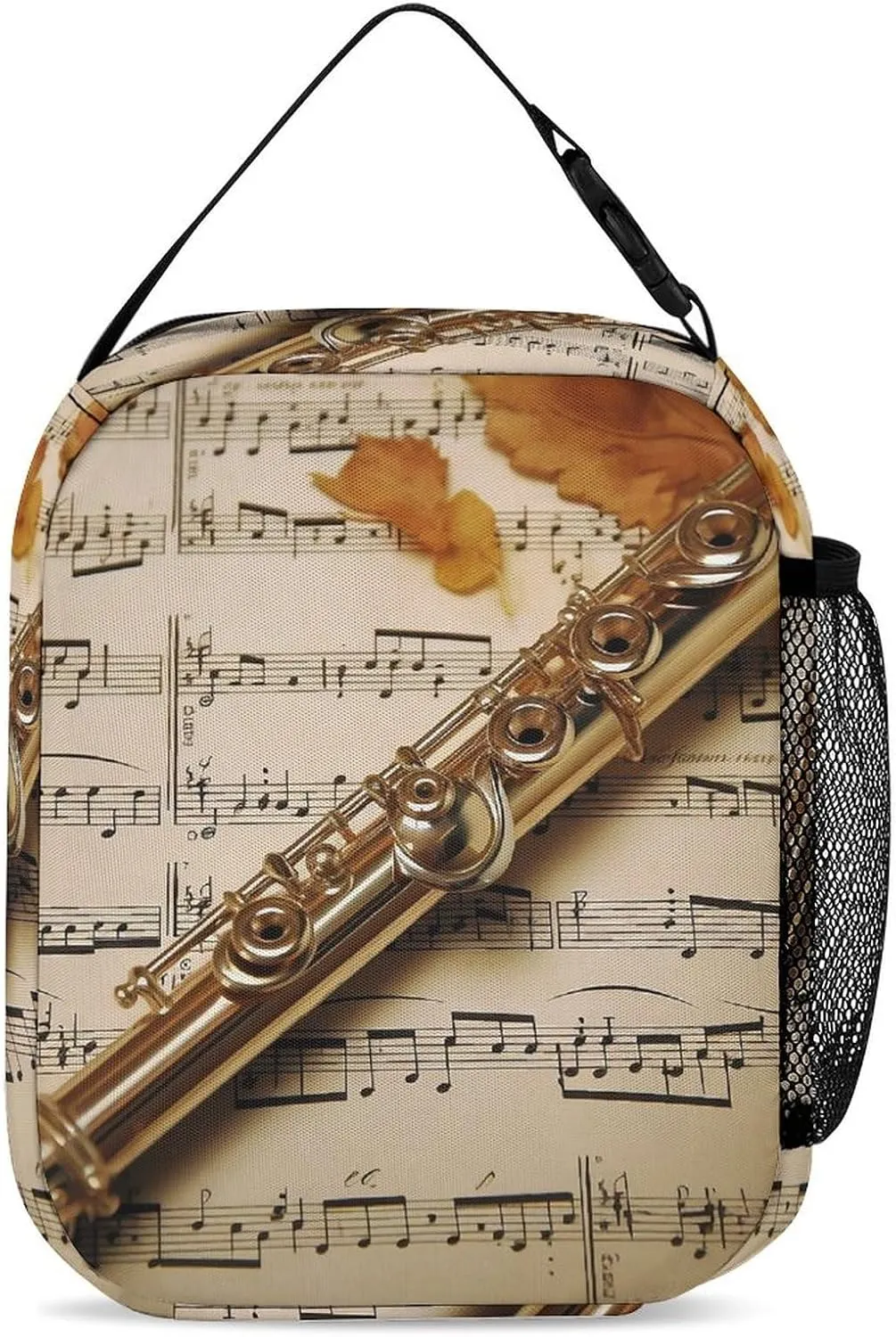 Reusable Insulated Lunch Bag Flute Music Leakproof Portable Lunch Box for Women Men Work Office Picnic Travel