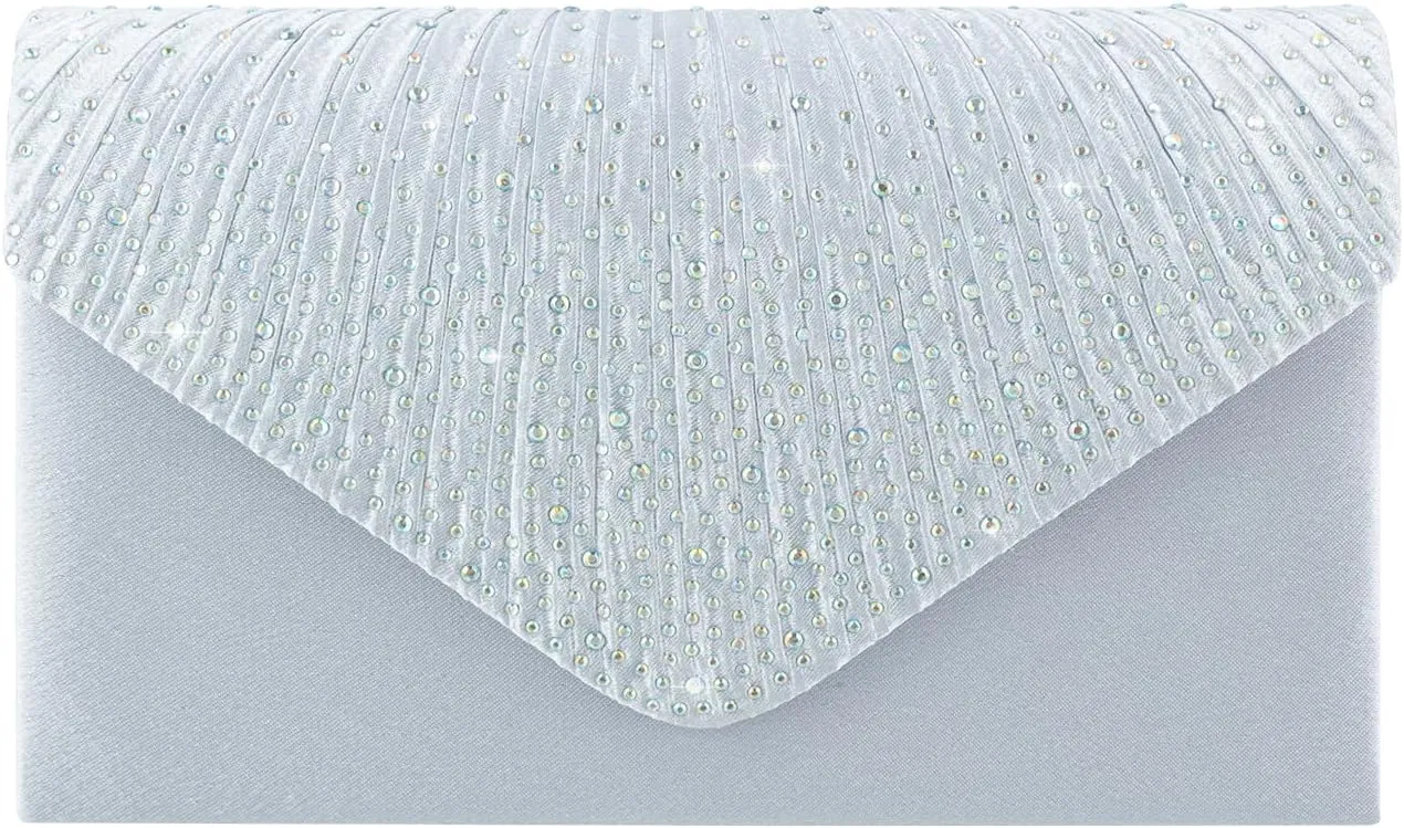Rhinestone Clutch Purse for Women Sparkling Party Evening Bag Formal Wedding Cocktail Prom Handbag