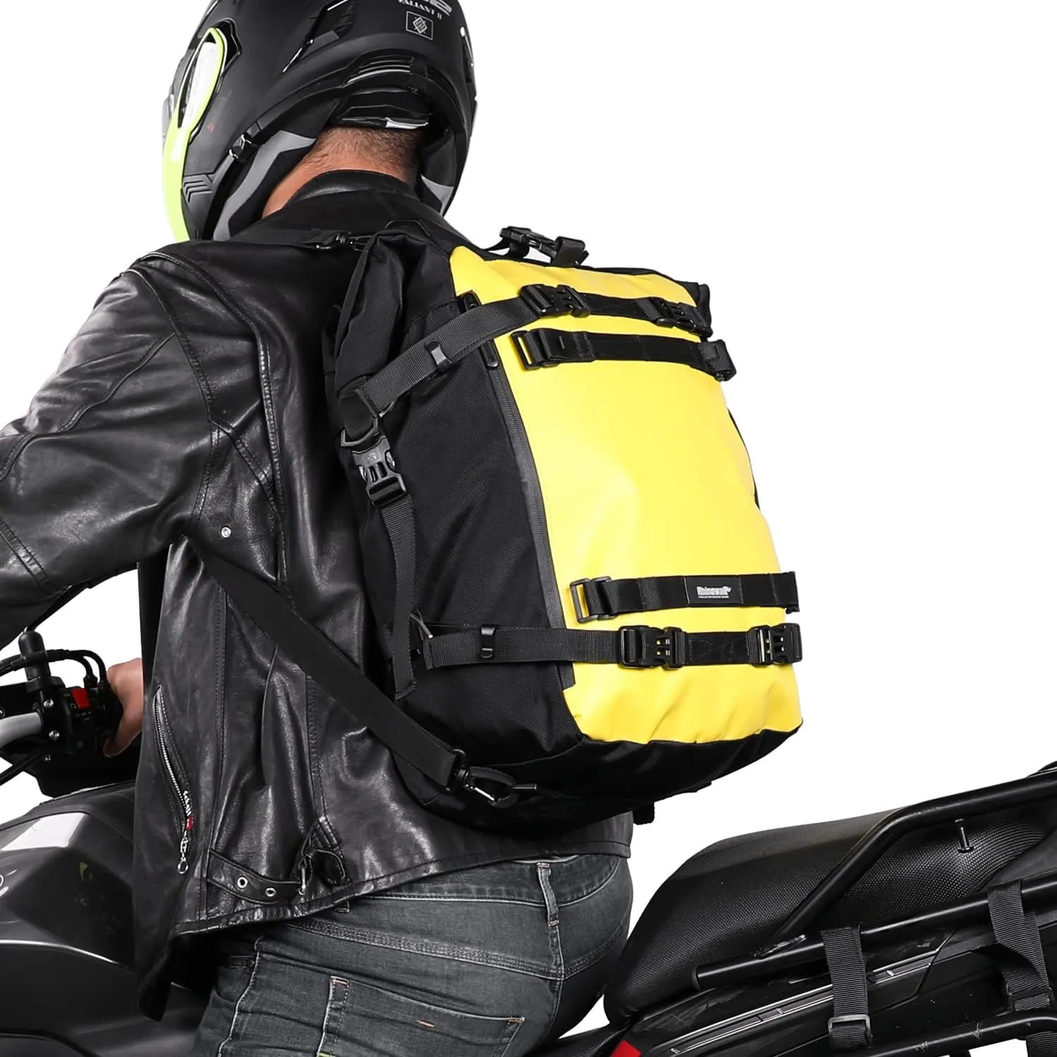 Rhinowalk Motor Pannier Bag Motorcycle Seat Bag Waterproof Travel Luggage (30L-YELLOW)