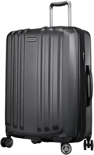 Ricardo Beverly Hills Anderson Hardside Medium Checked Luggage Spacious Expandable Travel Bag with Dual Spinner Wheels, 24-inch, Gunmetal