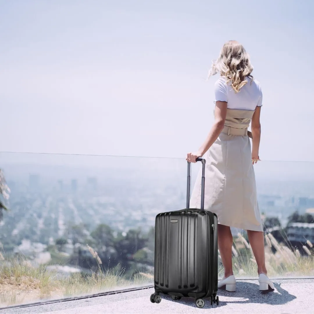 Ricardo Beverly Hills Anderson Hardside Medium Checked Luggage Spacious Expandable Travel Bag with Dual Spinner Wheels, 24-inch, Gunmetal