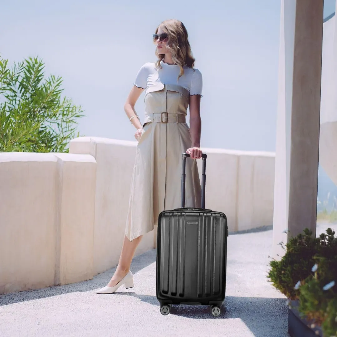 Ricardo Beverly Hills Anderson Hardside Medium Checked Luggage Spacious Expandable Travel Bag with Dual Spinner Wheels, 24-inch, Gunmetal