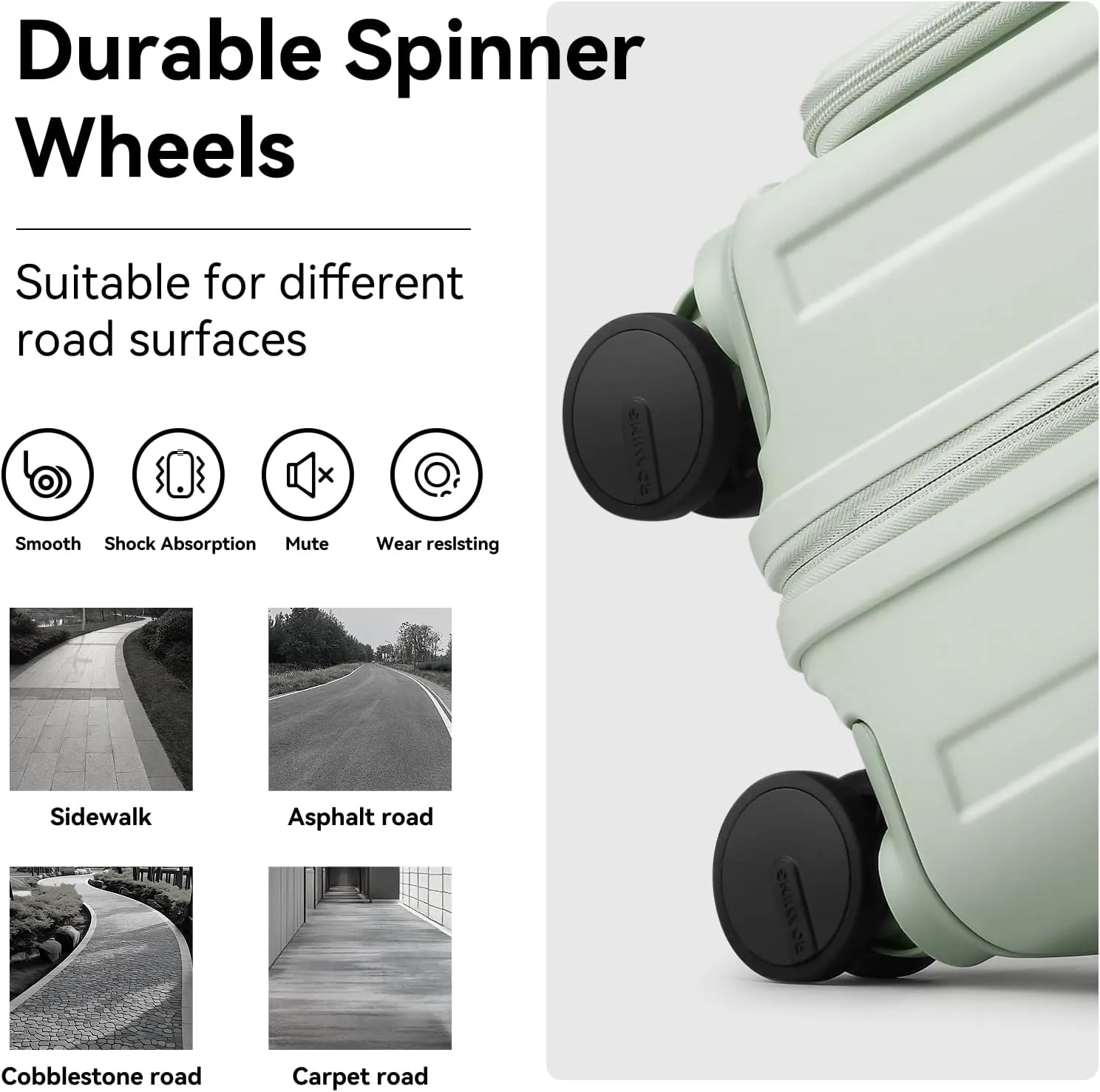 ROAMING Elegance Checked Luggage, 24 Inch Hardside Suitcase, Front Opening Lightweight Hardshell with Spinner Wheels Tsa Lock Cup Holder Large Suitcase Specially Designed Ergonomic Pull Rod Handle