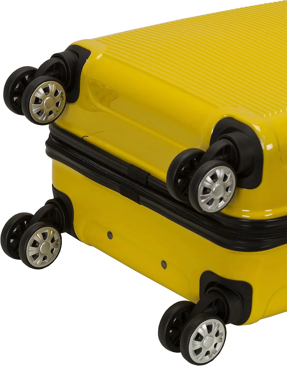 Rockland Horizon Hardside Expandable Spinner Wheel Luggage, Yellow, 3-Piece Set (20/24/28)
