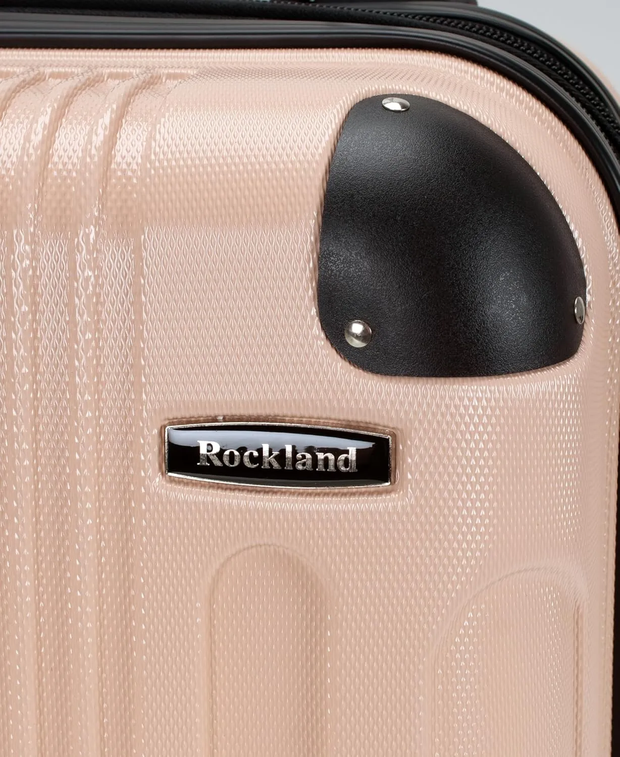 Rockland London Hardside Expandable Luggage with Spinner Wheels, Beige, 28-24-20-Inch