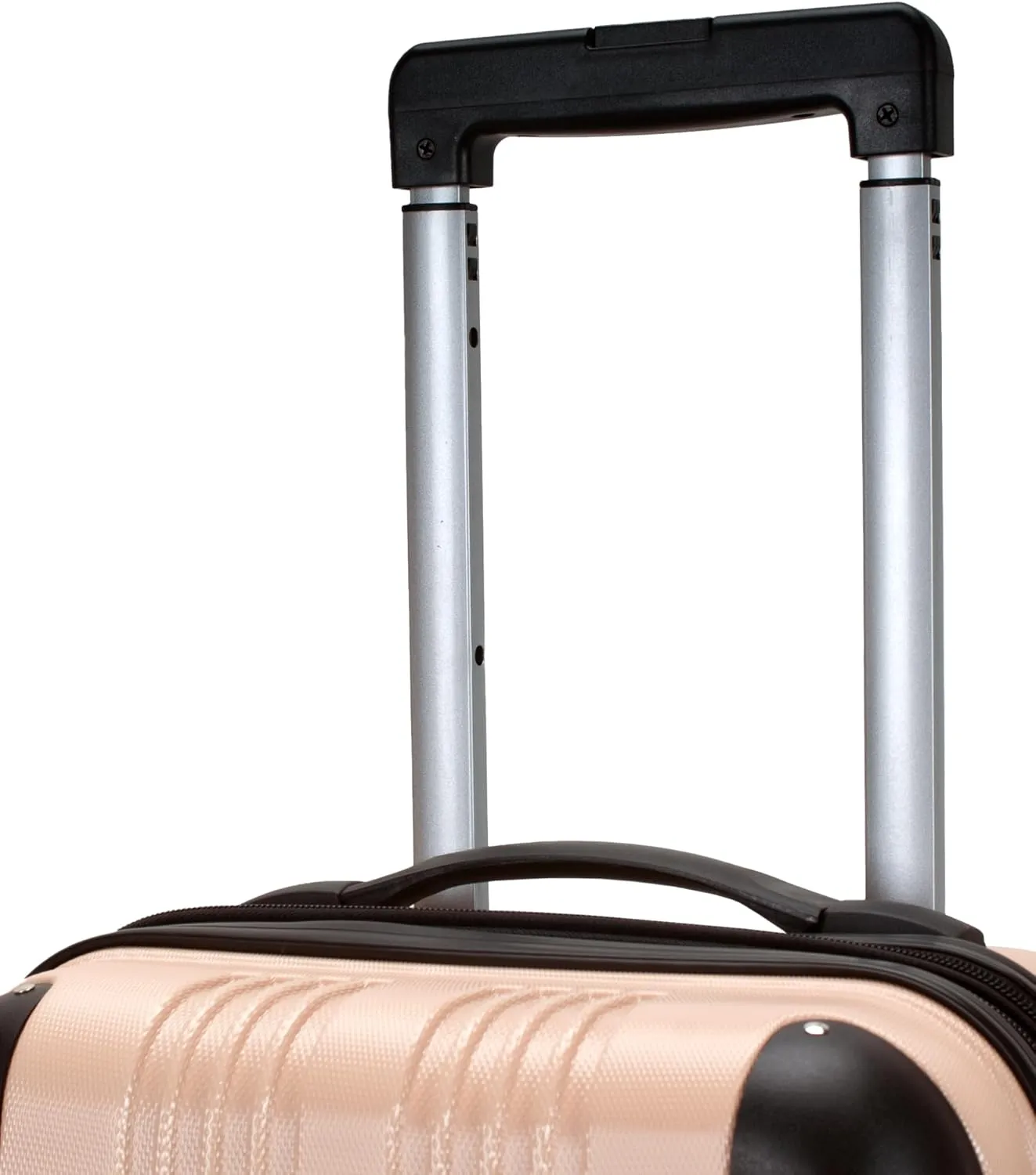 Rockland London Hardside Expandable Luggage with Spinner Wheels, Beige, 28-24-20-Inch