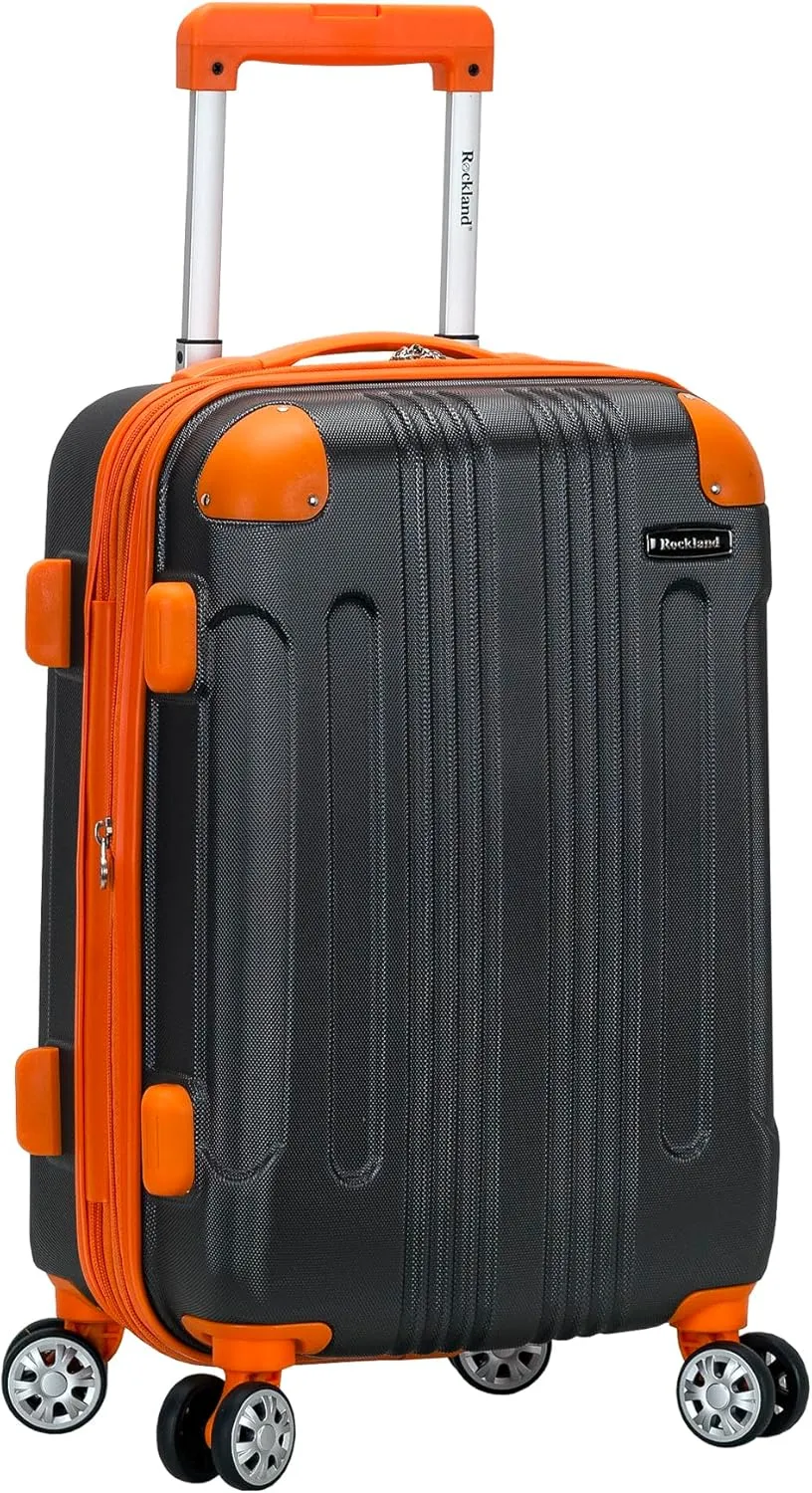 Rockland London Hardside Expandable Luggage with Spinner Wheels, Grey, Carry-On 20-Inch