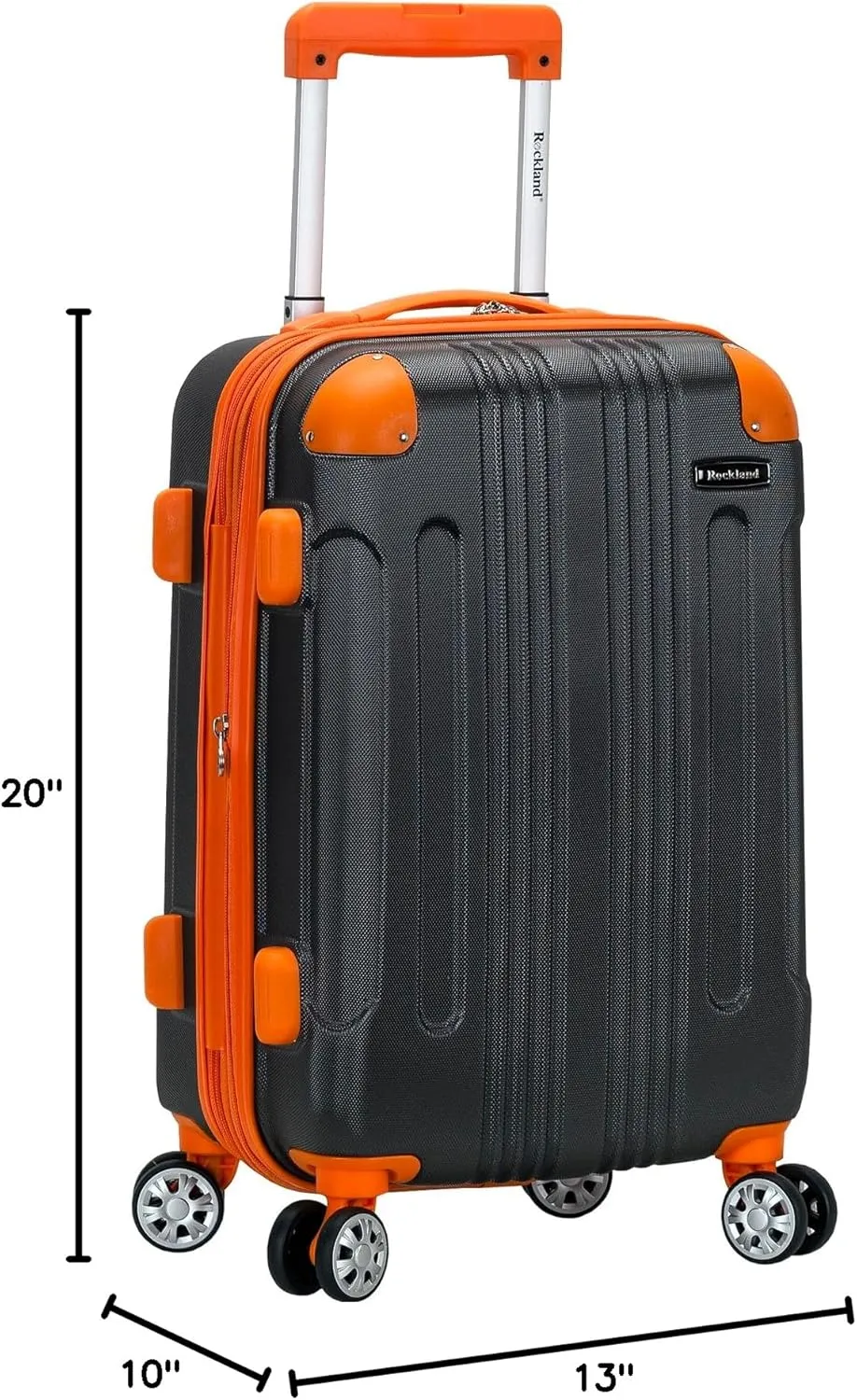 Rockland London Hardside Expandable Luggage with Spinner Wheels, Grey, Carry-On 20-Inch
