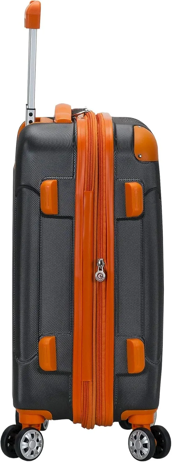 Rockland London Hardside Expandable Luggage with Spinner Wheels, Grey, Carry-On 20-Inch