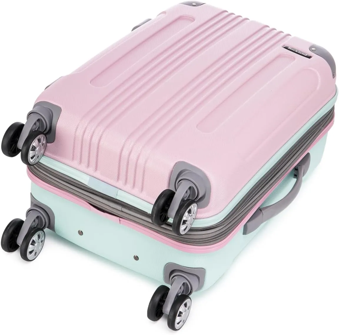 Rockland London Hardside Expandable Luggage with Spinner Wheels, Multicolor, 20"/14" 2pc Set