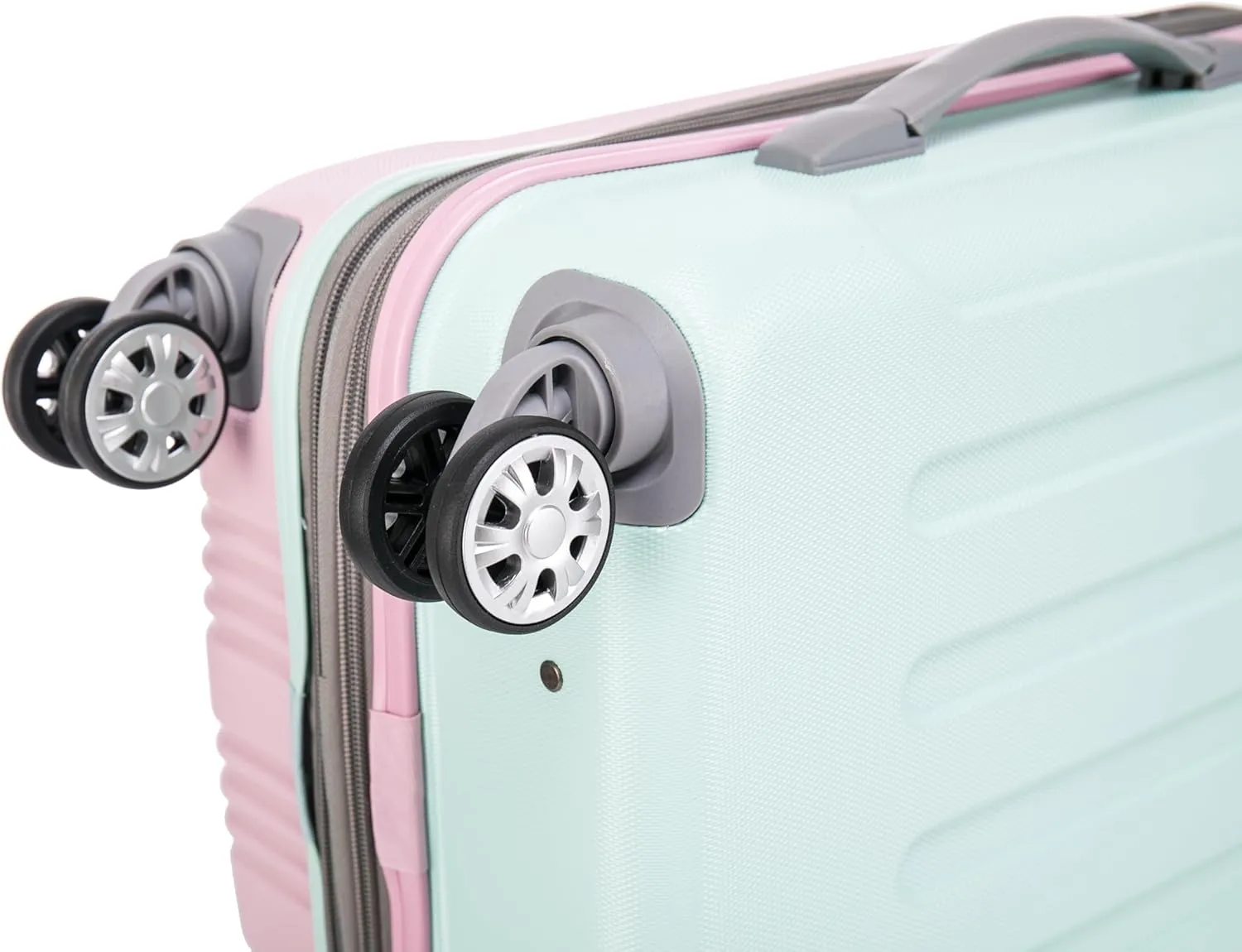 Rockland London Hardside Expandable Luggage with Spinner Wheels, Multicolor, 20"/14" 2pc Set