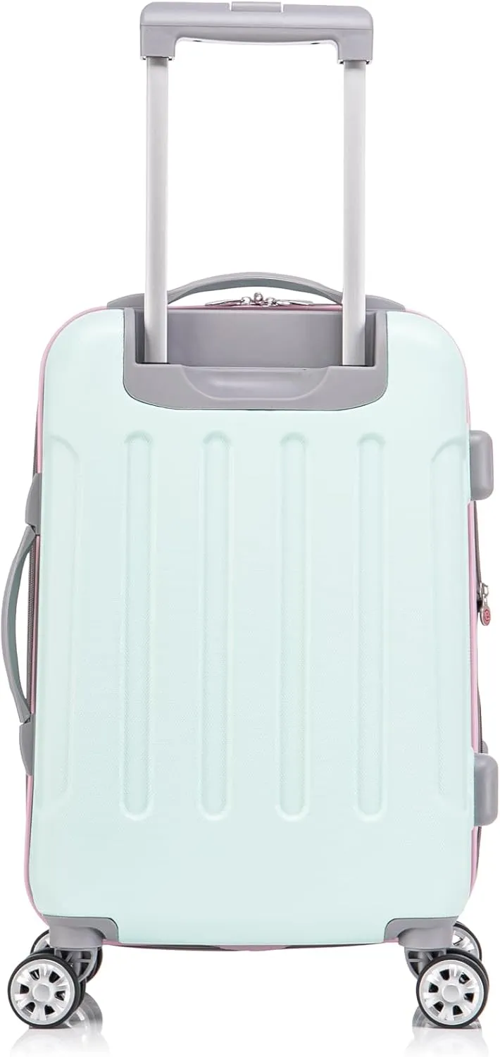 Rockland London Hardside Expandable Luggage with Spinner Wheels, Multicolor, 20"/14" 2pc Set