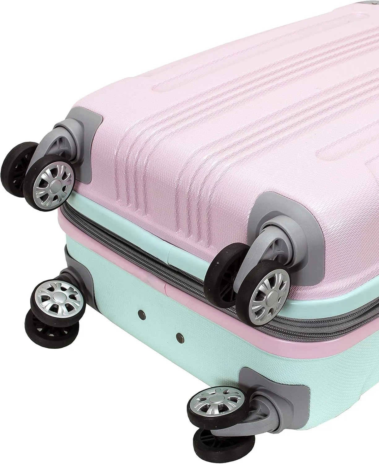 Rockland London Hardside Expandable Luggage with Spinner Wheels, Multicolor, Carry-On 20-Inch