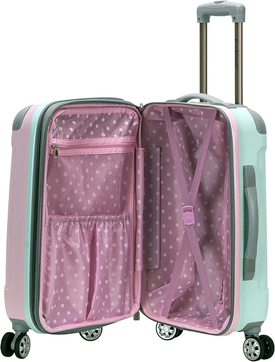 Rockland London Hardside Expandable Luggage with Spinner Wheels, Multicolor, Carry-On 20-Inch