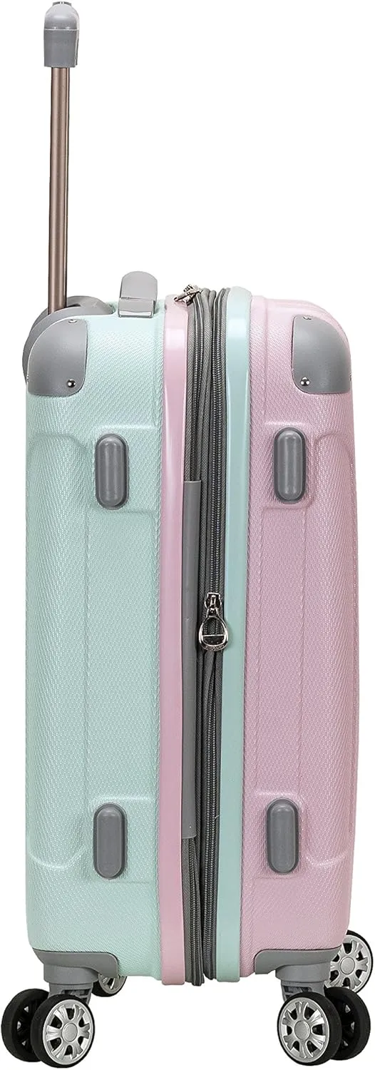 Rockland London Hardside Expandable Luggage with Spinner Wheels, Multicolor, Carry-On 20-Inch