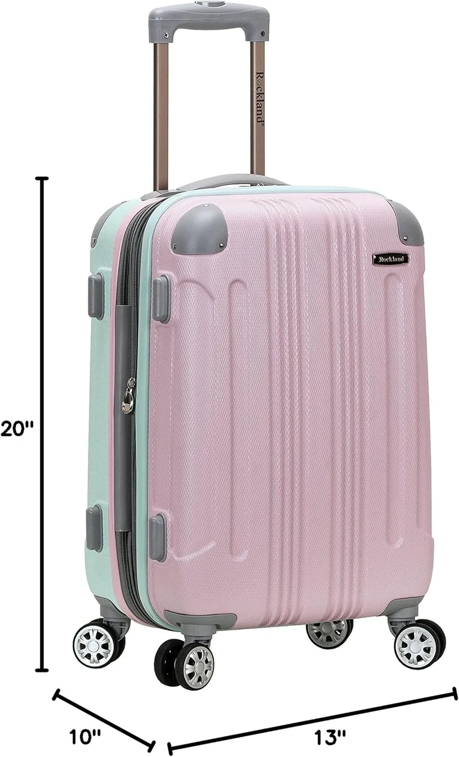 Rockland London Hardside Expandable Luggage with Spinner Wheels, Multicolor, Carry-On 20-Inch