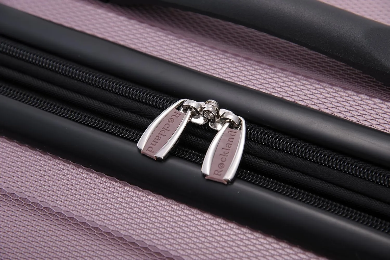 Rockland London Hardside Expandable Luggage with Spinner Wheels, Pink, 28-24-20-Inch
