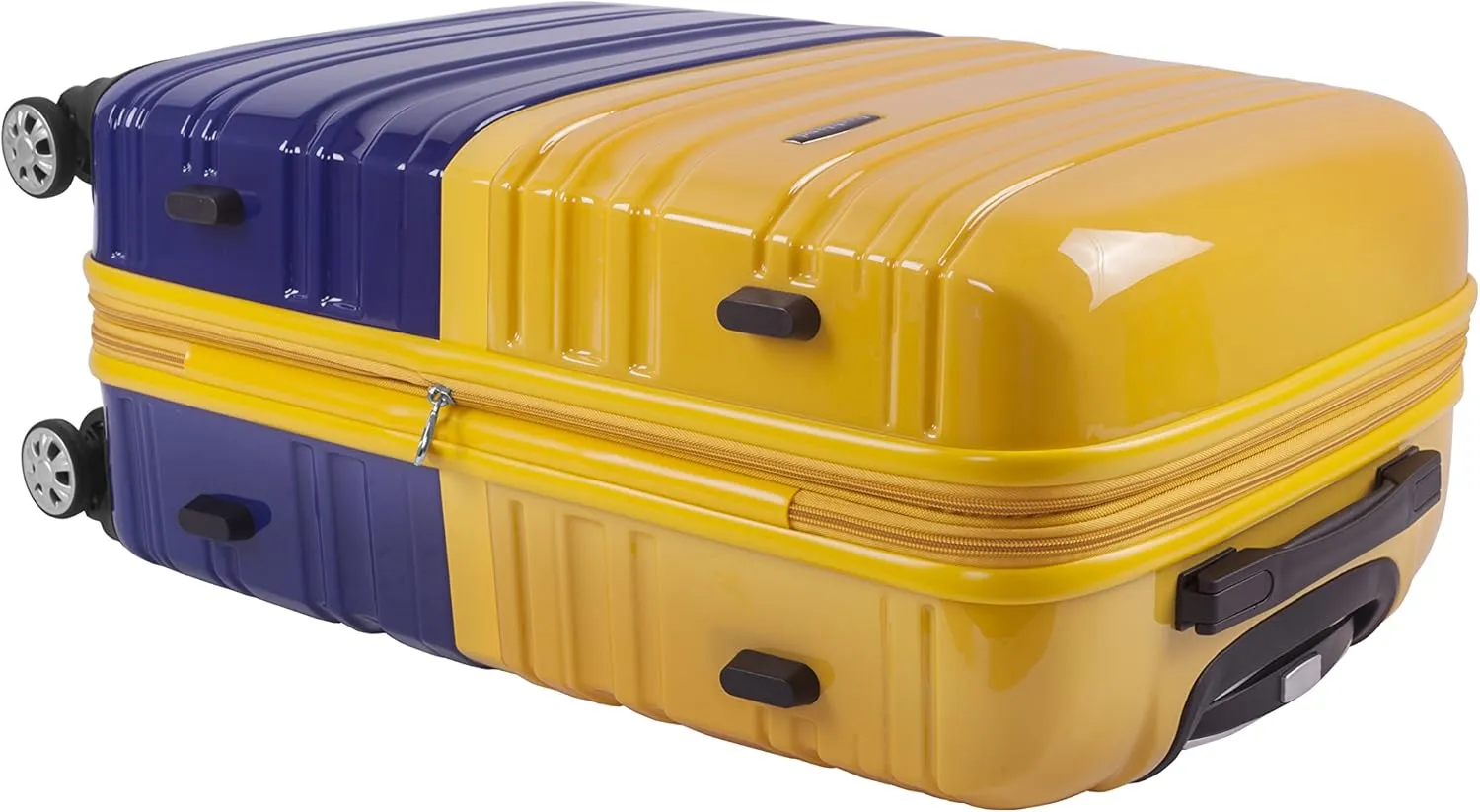 Rockland Melbourne Hardside Expandable Luggage with Spinner Wheels, 2TONENAVY, 2 Piece (20/28)