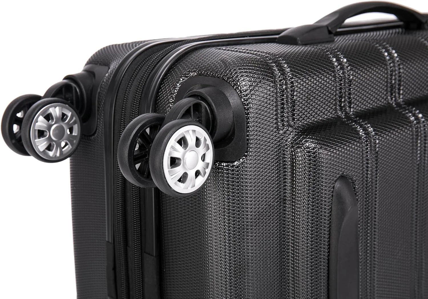 Rockland Melbourne Hardside Expandable Luggage with Spinner Wheels, Black, 20"/14" 2pc Set