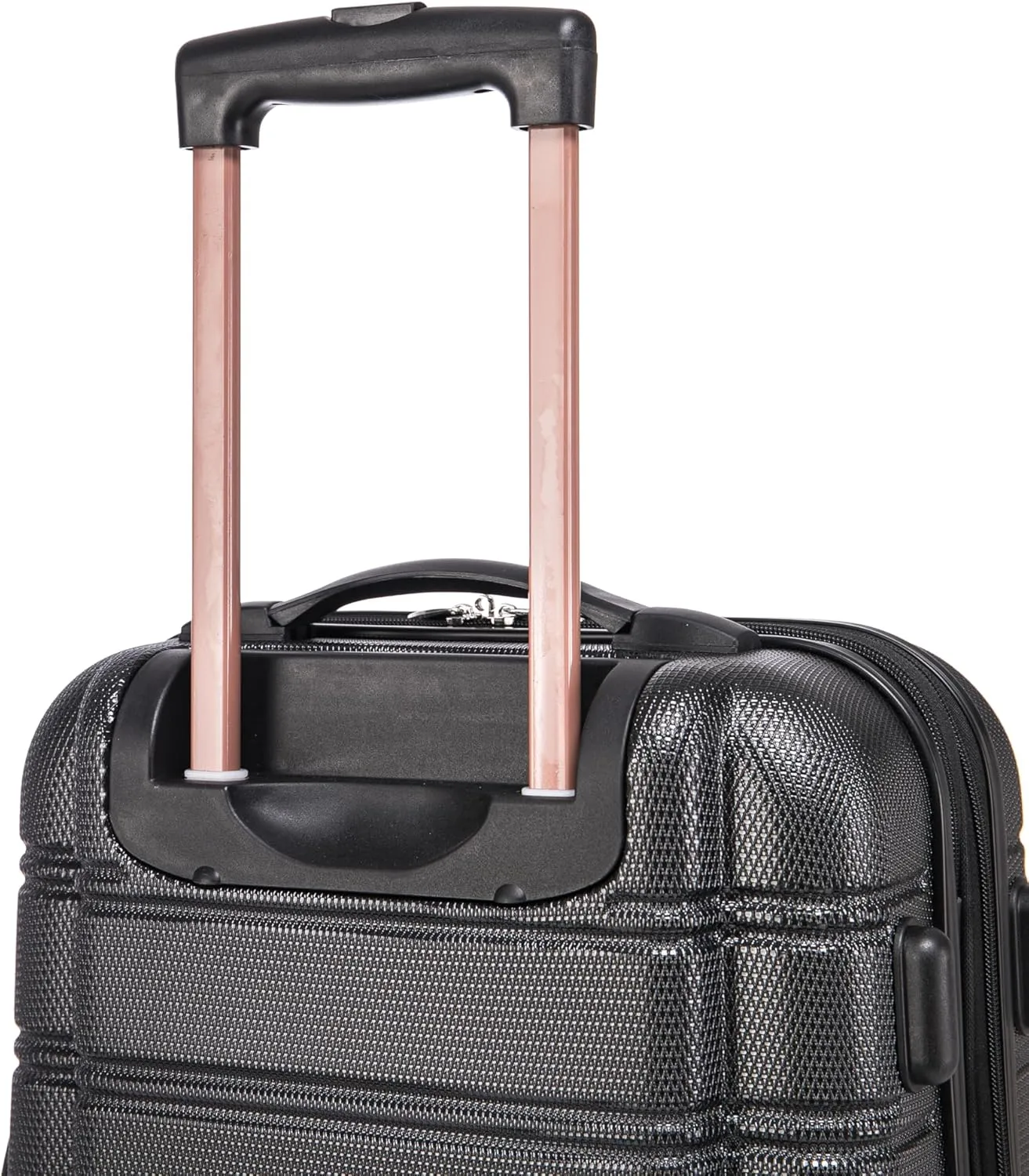 Rockland Melbourne Hardside Expandable Luggage with Spinner Wheels, Black, 20"/14" 2pc Set