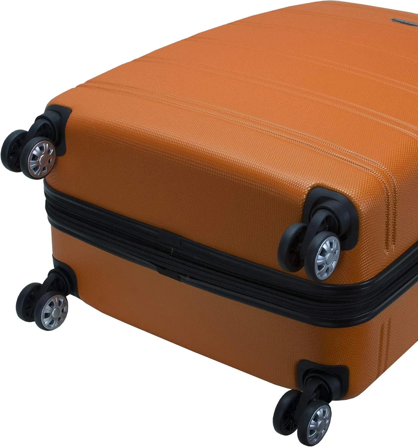 Rockland Melbourne Hardside Expandable Luggage with Spinner Wheels, Orange, 2 Piece (20/28)